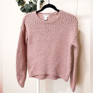 Yet Again Mauve Knit Crewneck Sweater size small